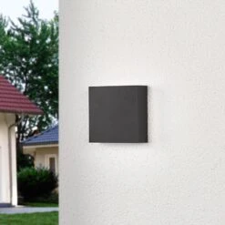 Lucande Eckige LED-Außenwandlampe Trixy In Grafitgrau 9 Lucande Eckige LED-Außenwandlampe Trixy In Grafitgrau -Lucande 9619075 1