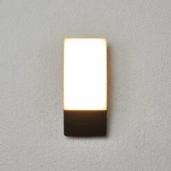 Lucande Gewölbte LED-Außenwandleuchte Siara, Dunkelgrau -Lucande 9619093 3