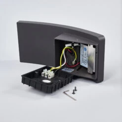 Lucande Gewölbte LED-Außenwandleuchte Siara, Dunkelgrau -Lucande 9619093 8