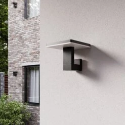 Lucande LED-Außenwandlampe Olesia, Eckige Form -Lucande 9619139 1