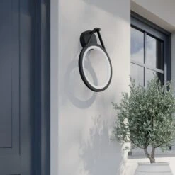 Lucande LED-Außenwandleuchte Mirco, Ringförmig, IP65 -Lucande 9619145 2