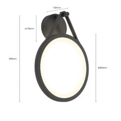 Lucande LED-Außenwandleuchte Mirco, Ringförmig, IP65 -Lucande 9619145 4