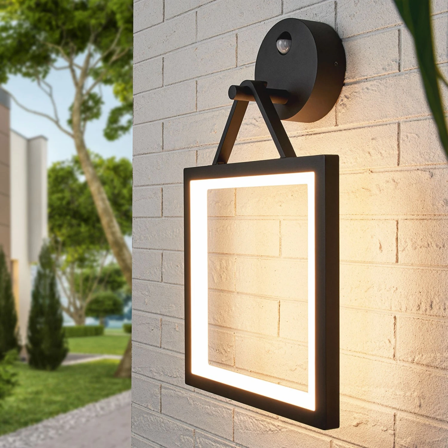 Lucande LED-Außenwandlampe Mirco M. Bewegungsmelder, Eckig 5 Lucande LED-Außenwandlampe Mirco M. Bewegungsmelder, Eckig – Bild 4