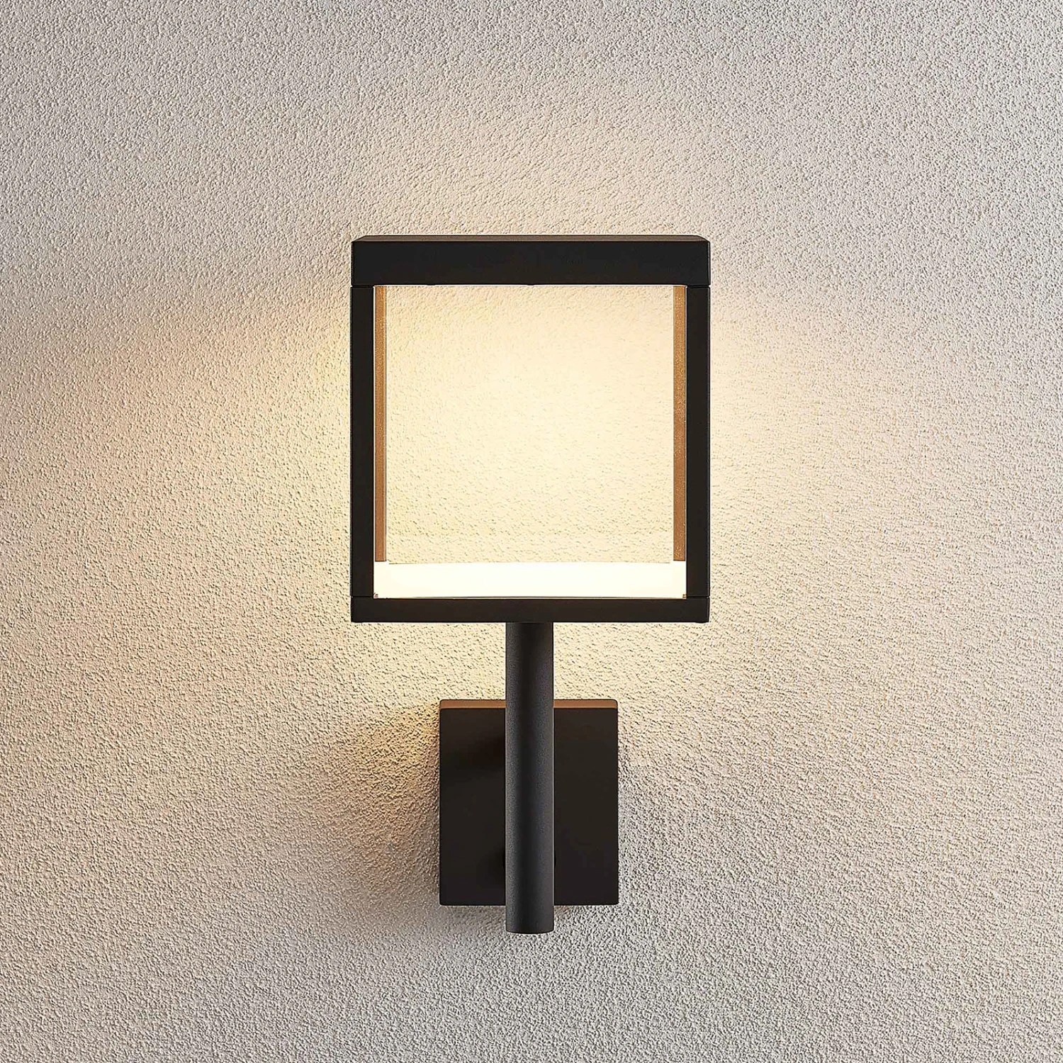 Lucande LED-Außenwandleuchte Cube, Graphit, Mit Sensor 6 Lucande LED-Außenwandleuchte Cube, Graphit, Mit Sensor – Bild 4