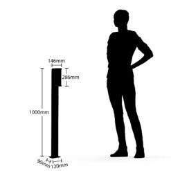 Lucande Jokum LED-Wegelampe, IP65, 100 Cm -Lucande 9619228 6