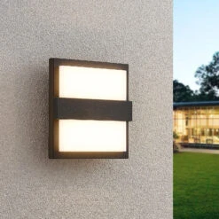 Lucande Gylfi LED-Außenwandleuchte, Quadratisch -Lucande 9619231 1