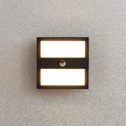 Lucande Gylfi LED-Außenwandleuchte Quadrat.+Sensor -Lucande 9619232 4