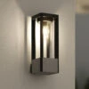 Lucande Kalisa Außenwandleuchte, Eckig, E27 -Lucande 9619294