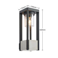 Lucande Kalisa Außenwandleuchte, Eckig, E27 -Lucande 9619294 6