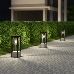 Lucande Kalisa Sockelleuchte, Eckig, E27 -Lucande 9619296 1