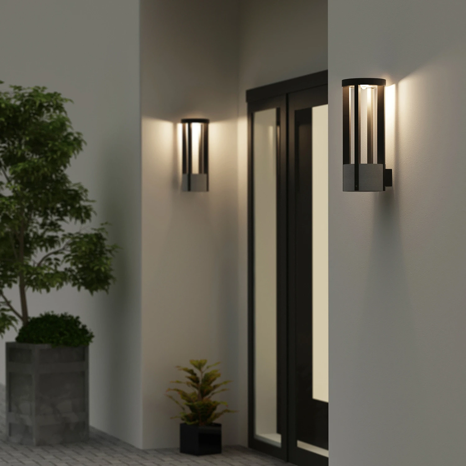 Lucande Overa LED-Außenwandleuchte, Rund 4 Lucande Overa LED-Außenwandleuchte, Rund – Bild 2