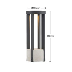 Lucande Overa LED-Sockelleuchte, Rund 17 Lucande Overa LED-Sockelleuchte, Rund -Lucande 9619303 6