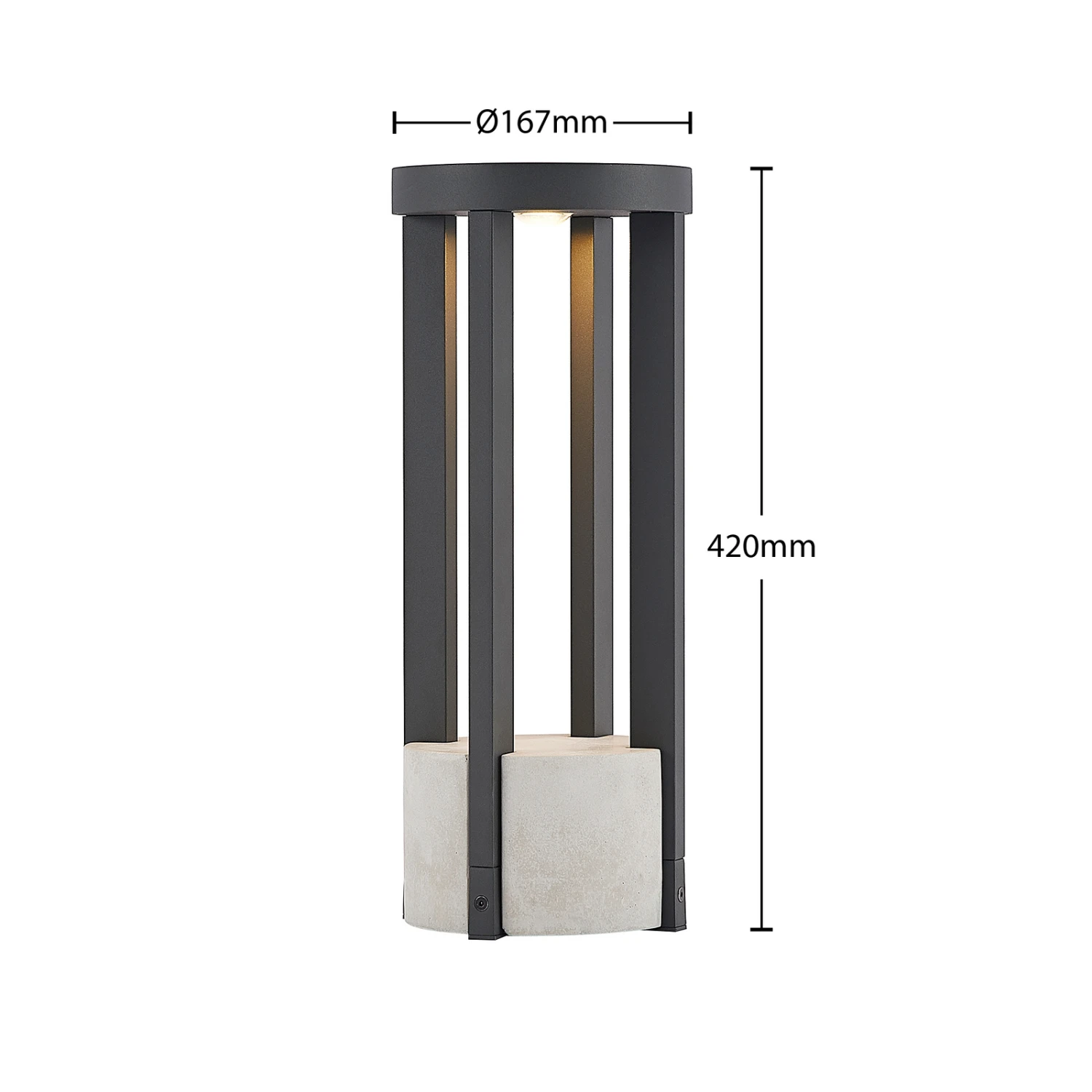 Lucande Overa LED-Sockelleuchte, Rund 9 Lucande Overa LED-Sockelleuchte, Rund – Bild 7