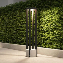 Lucande Overa LED-Wegeleuchte, Rund