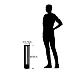 Lucande Overa LED-Wegeleuchte, Rund -Lucande 9619305 6