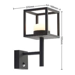 Lucande Timio Außenwandlampe, Uplight, Sensor -Lucande 9619307 3