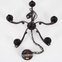 Lucande 5-flammiger Kronleuchter Caleb, Rostfarben -Lucande 9620530 5