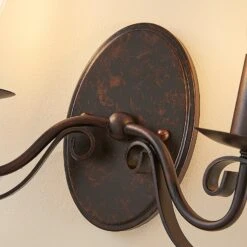 Lucande Rostfarbene Wandleuchte Caleb, 2-flammig -Lucande 9620532 6