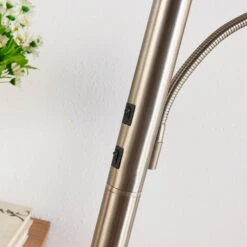 Lucande Nickelfarbene Stehlampe Dunja Mit Leselampe 15 Lucande Nickelfarbene Stehlampe Dunja Mit Leselampe -Lucande 9621223 5