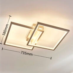 Lucande LED-Deckenlampe Heriba Aus Zwei Rahmen, Dimmbar -Lucande 9621437 4