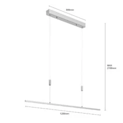Lucande LED-Esszimmer-Pendellampe Arnik, Dimmbar, 120 Cm -Lucande 9621935 6