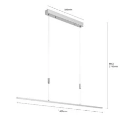 Lucande LED-Esszimmer-Pendellampe Arnik, Dimmbar, 140 Cm -Lucande 9621936 6