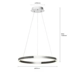 Lucande LED-Pendelleuchte Lyani In Chrom, Dimmbar, 60 Cm 17 Lucande LED-Pendelleuchte Lyani In Chrom, Dimmbar, 60 Cm -Lucande 9621976 6