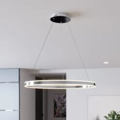 Lucande LED-Pendelleuchte Lyani In Chrom, Dimmbar, 80 Cm