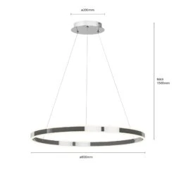 Lucande LED-Pendelleuchte Lyani In Chrom, Dimmbar, 80 Cm -Lucande 9621977 6