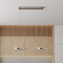 Lucande LED-Pendellampe Lyani, 2 Ringe Nebeneinander -Lucande 9621980 2