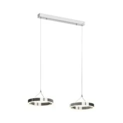 Lucande LED-Pendellampe Lyani, 2 Ringe Nebeneinander -Lucande 9621980 4