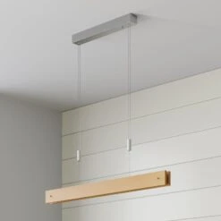 Lucande LED-Holz-Pendelleuchte Karinja Mit Dimmer, Natur -Lucande 9624216 2