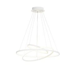 Lucande LED-Pendellampe Ezana Aus Drei Ringen, Weiß -Lucande 9624255 5