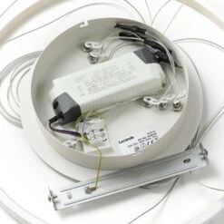 Lucande LED-Pendellampe Ezana Aus Drei Ringen, Weiß -Lucande 9624255 7