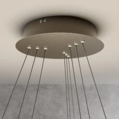 Lucande LED-Pendellampe Ezana Aus Drei Ringen, Nickel -Lucande 9624256 3