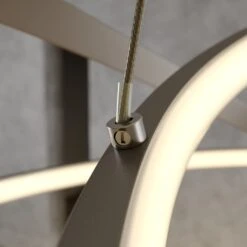 Lucande LED-Pendellampe Ezana Aus Drei Ringen, Nickel -Lucande 9624256 4