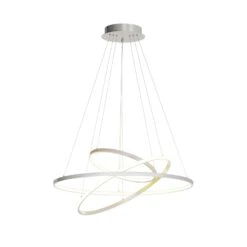 Lucande LED-Pendellampe Ezana Aus Drei Ringen, Nickel -Lucande 9624256 5