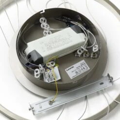 Lucande LED-Pendellampe Ezana Aus Drei Ringen, Nickel -Lucande 9624256 7