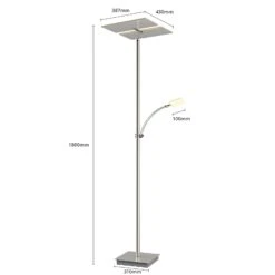 Lucande LED-Deckenfluter Parthena, Nickel 17 Lucande LED-Deckenfluter Parthena, Nickel -Lucande 9624291 6