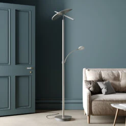 Lucande LED-Deckenfluter Anniki, Nickel -Lucande 9624293 2