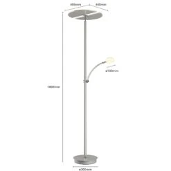 Lucande LED-Deckenfluter Anniki, Nickel -Lucande 9624293 6