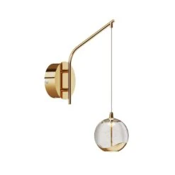 Lucande LED-Wandlampe Hayley M. Hängender Kugel, Gold -Lucande 9624364 5