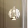 Lucande LED-Pendellampe Hayley Mit Glaskugel, 1-fl., Chrom -Lucande 9624365