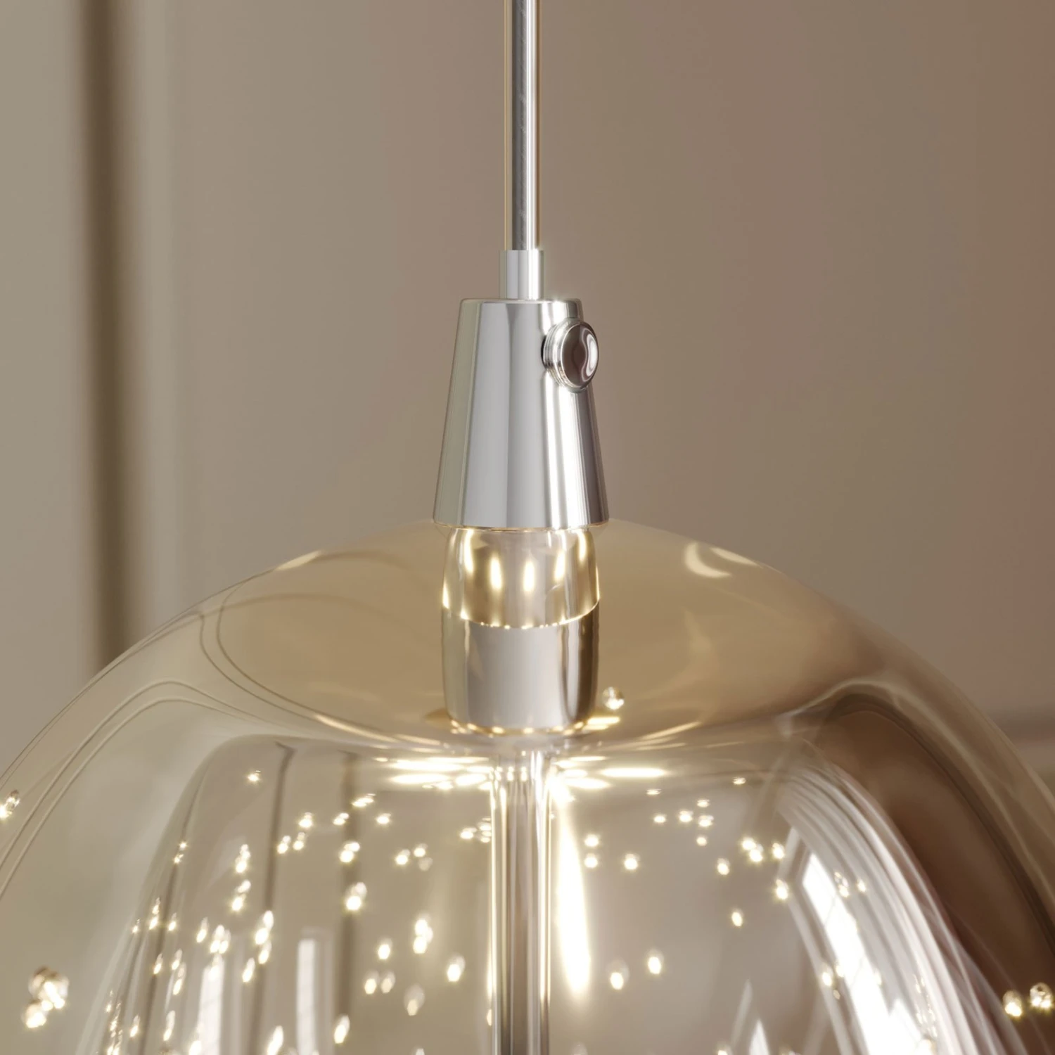 Lucande LED-Pendellampe Hayley Mit Glaskugel, 1-fl., Chrom 11 Lucande LED-Pendellampe Hayley Mit Glaskugel, 1-fl., Chrom – Bild 9