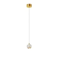 Lucande LED-Pendellampe Hayley Mit Glaskugel, 1-fl., Gold -Lucande 9624366 5
