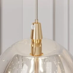 Lucande LED-Pendellampe Hayley Mit Glaskugel, 1-fl., Gold -Lucande 9624366 8