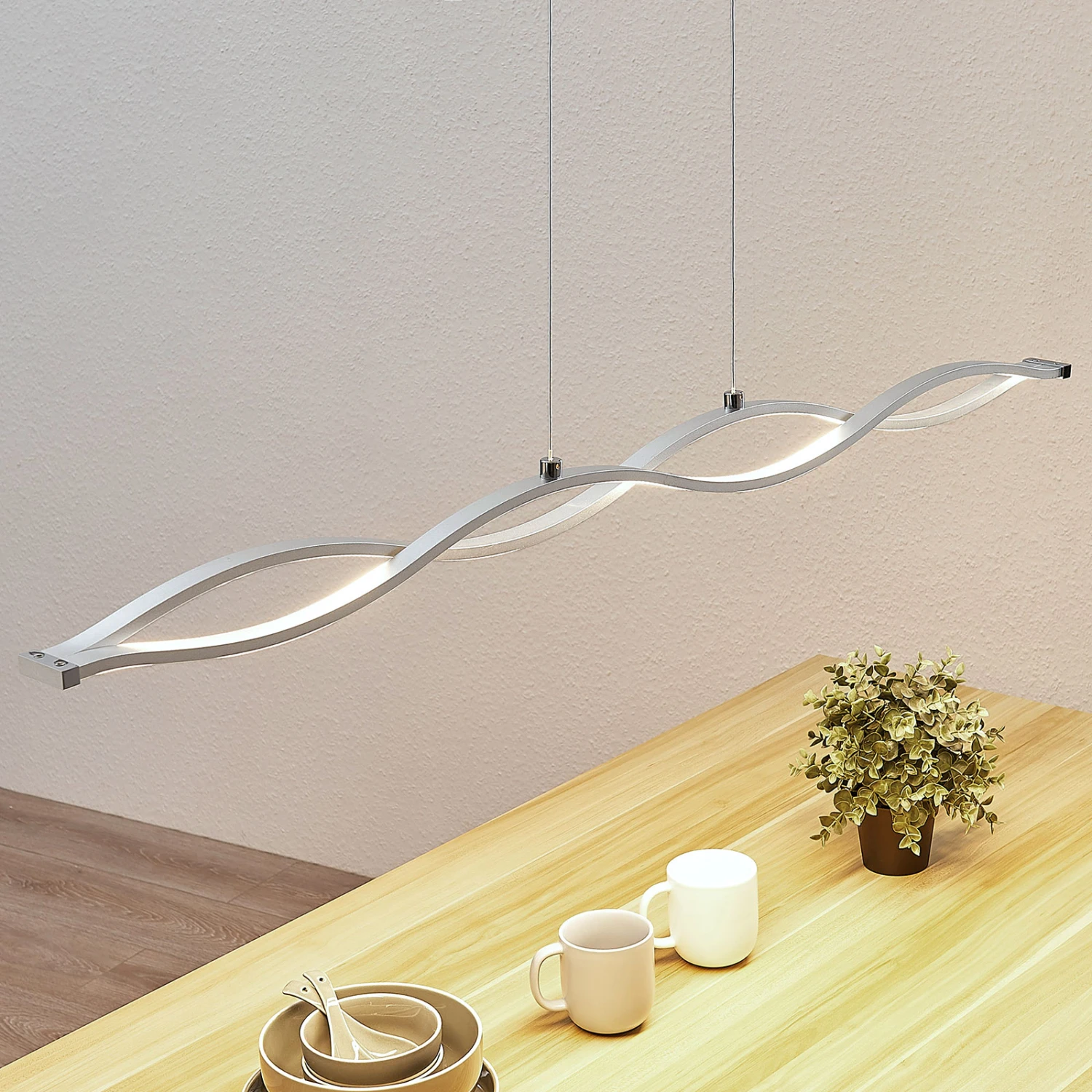 Lucande LED-Balkenpendelleuchte Roan, Wellenförmig 9 Lucande LED-Balkenpendelleuchte Roan, Wellenförmig – Bild 7