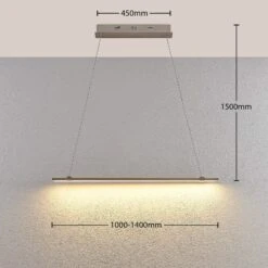 Lucande LED-Balkenpendelleuchte Tymon, Schmal, Ausziehbar -Lucande 9624376 4
