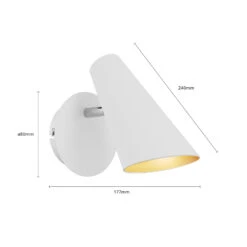 Lucande Wibke Wandleuchte In Weiß -Lucande 9624460 6