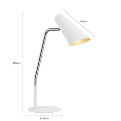 Lucande Wibke Tischleuchte In Weiß -Lucande 9624462 6